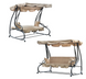 Гойдалка садова з навісом GardenLine KRE0759 210&times;120&times;170 см, бежева KRE0759 фото 4
